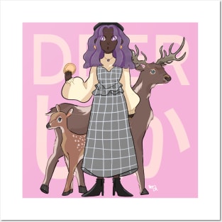 Deer girl Posters and Art